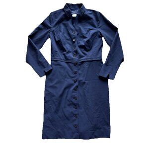 American Airlines Lands End Navy Blue Flight Attendant Dress Size 2P Oeko Tex